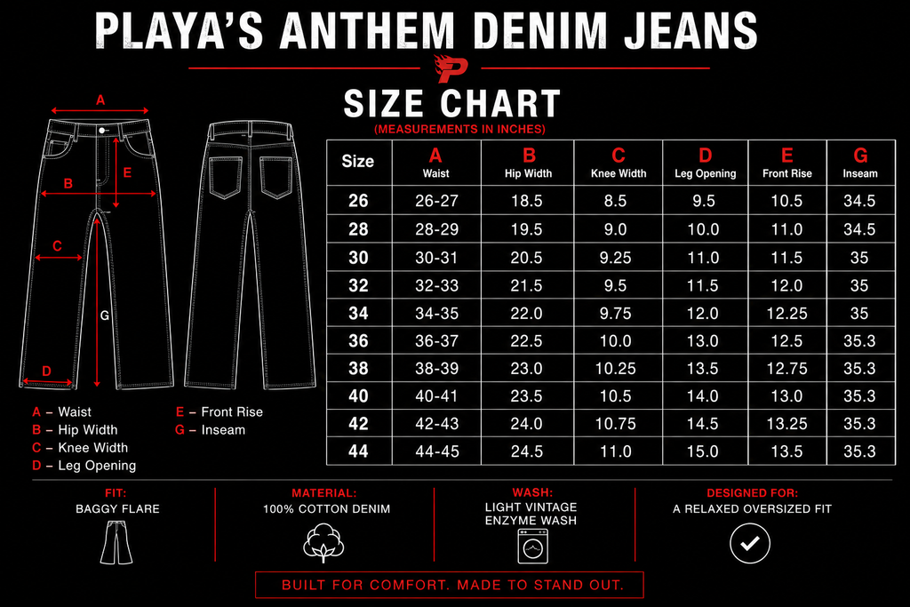 Denim Baggy Flare Jeans