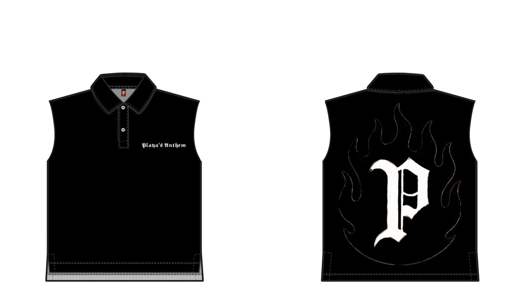 Oversized Sleeveless Polo
